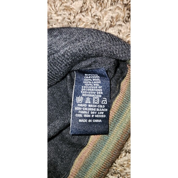 Robert GRAHAM Black Merino Wool Sweater Sz XL - Picture 3 of 6